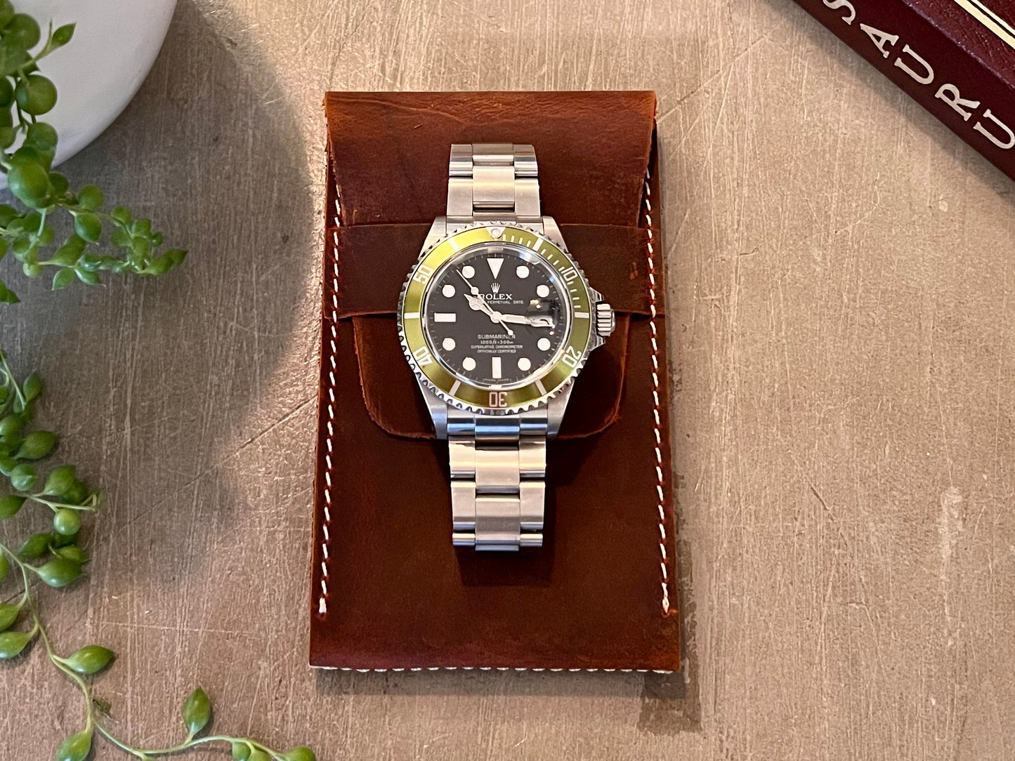 Vintage Leather Travel Watch Pouch