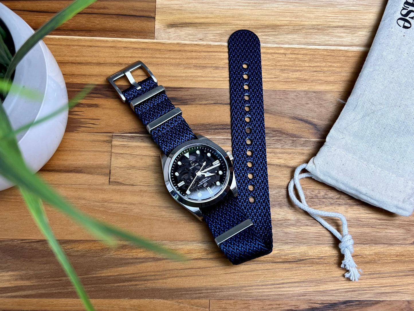 Blue NATO Herringbone Strap