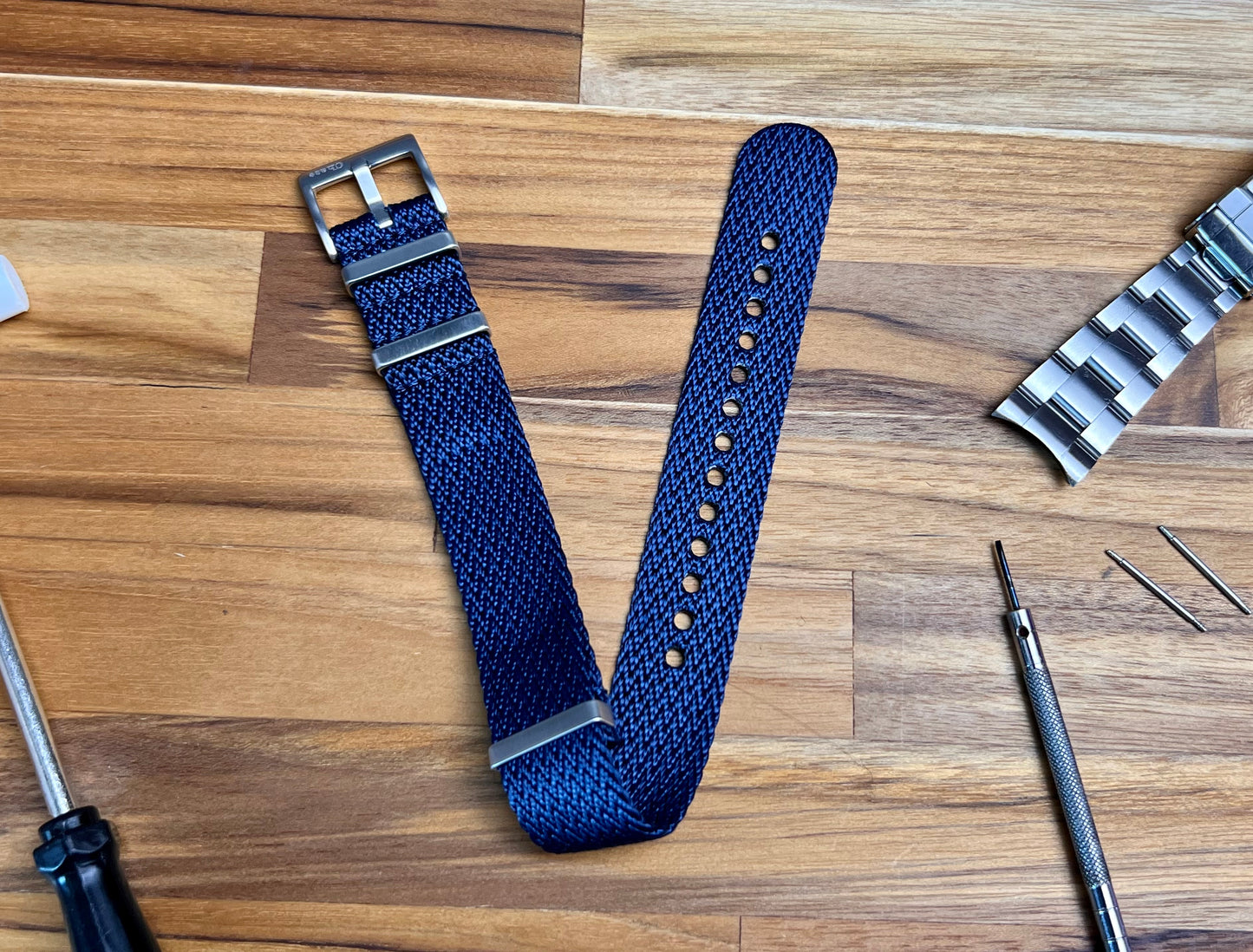 Blue NATO Herringbone Strap
