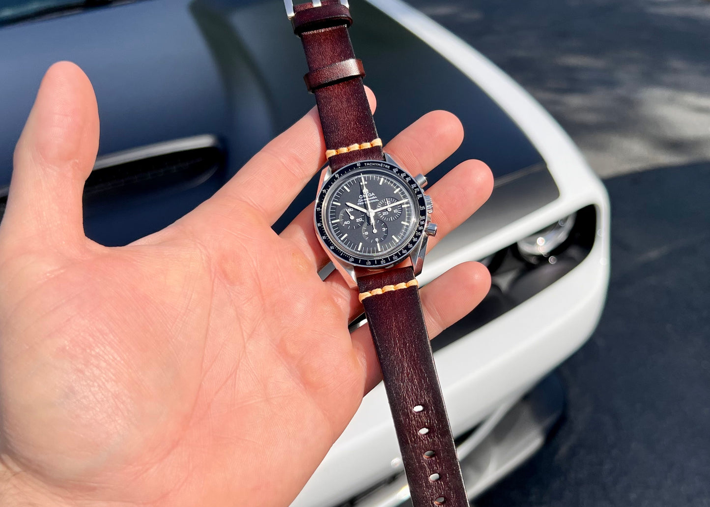 Coffee Brown Vintage Leather Watch Strap