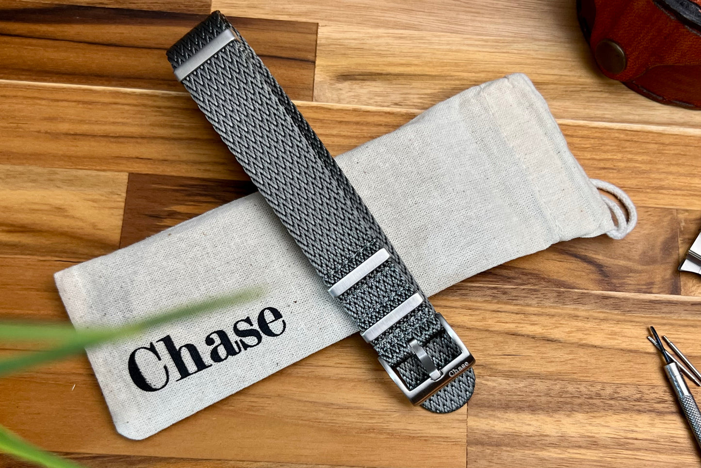 Grey NATO Herringbone Strap